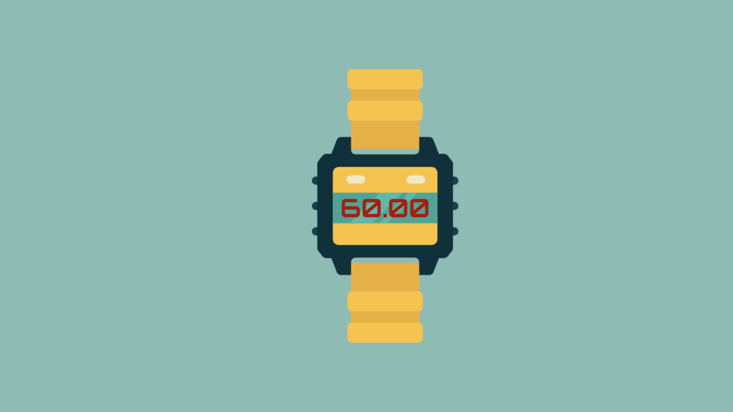 A digital watch with the tim3 60 minutes shows that this blog post is about IELTS time management