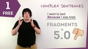 A thumbnail photo for a video that teaches about IELTS complex sentences