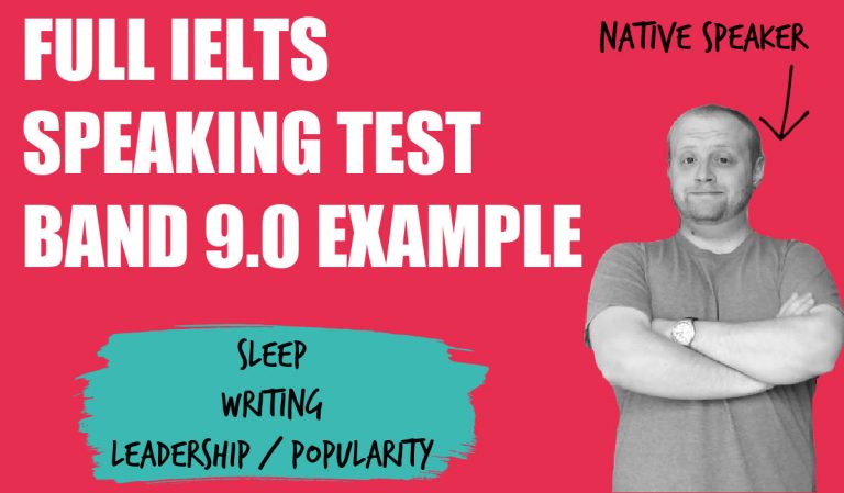 full IELTS speaking test practice